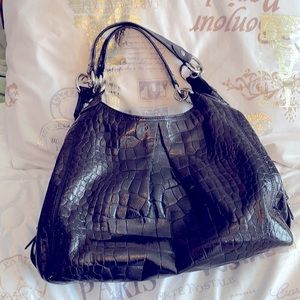 Coach black patent leather purse